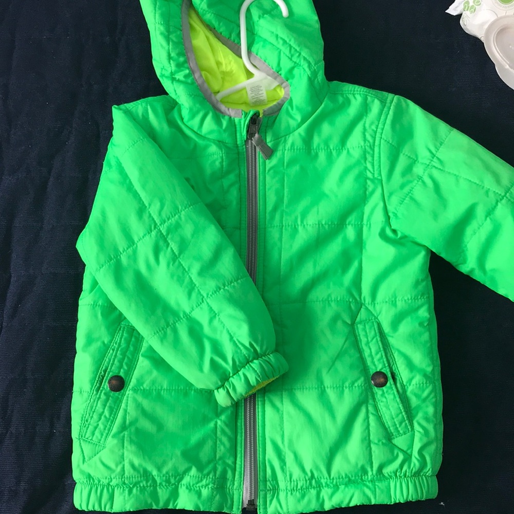 Size 2 neon green BabyGap light jacket